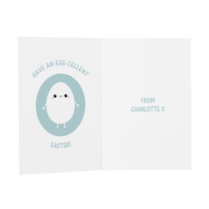 Personalised Easter Message Card - Egg-Cellent Easter