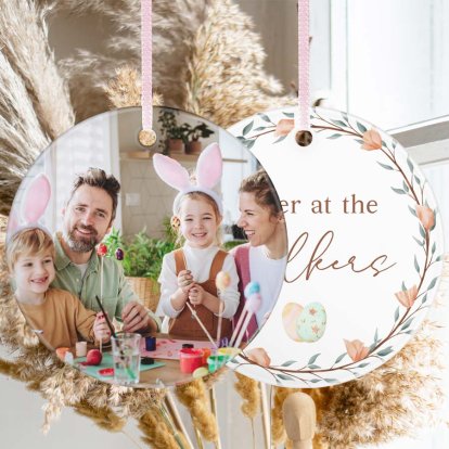 Personalised Easter Round Photo Decoration