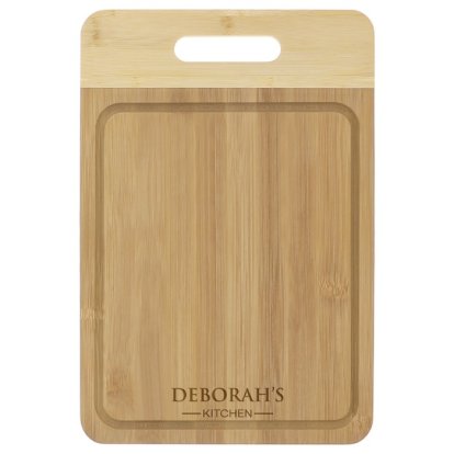 Personalised Eco-Friendly Bamboo Carving Board with Handle