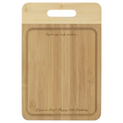 Personalised Eco-Friendly Message Bamboo Carving Board