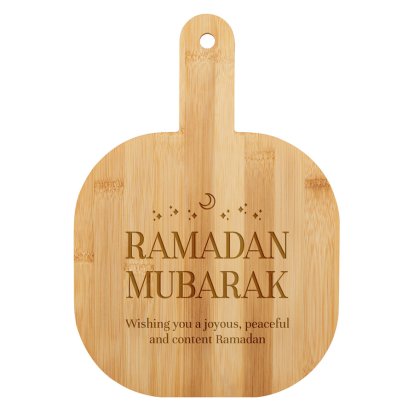 Personalised Eid Bamboo Paddle Serving Board