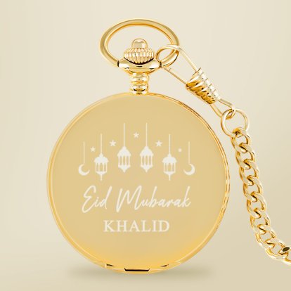 Personalised Eid Gold Pocket Watch