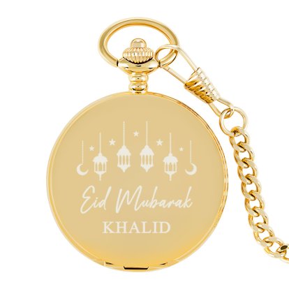 Personalised Eid Gold Pocket Watch