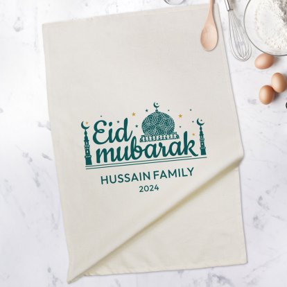 Personalised Eid Kitchen Tea Towel
