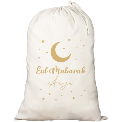 Personalised Eid Moon Cotton Sack