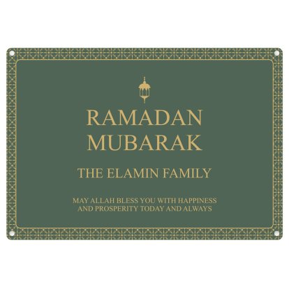 Personalised Eid / Ramadan Metal Sign
