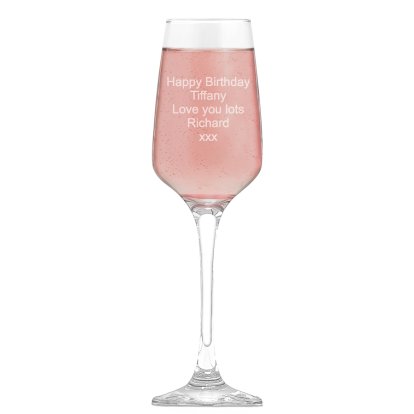 Personalised Elegance Champagne Flute - Any Message