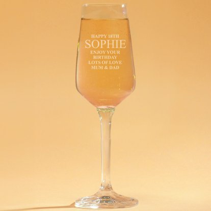 Personalised Elegance Champagne Flute - Birthday