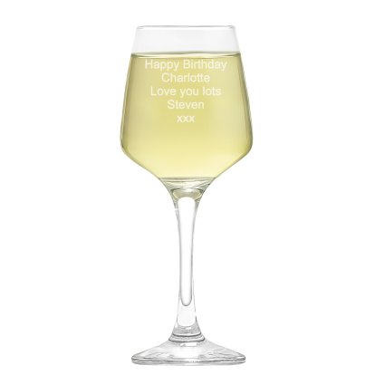 Personalised Elegance Wine Glass - Any Message