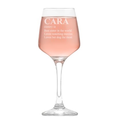 Personalised Elegance Wine Glass - Definition