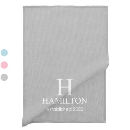 Personalised Embroidered Family Name Tea Towel 