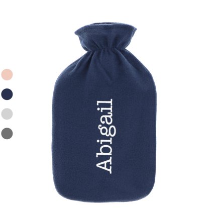Personalised Embroidered Fleece Hot Water Bottle