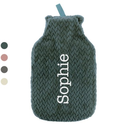 Personalised Embroidered Soft Plush Hot Water Bottle
