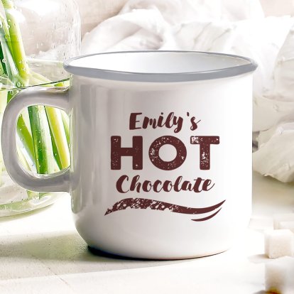 Personalised Enamel Mug - Hot Chocolate 