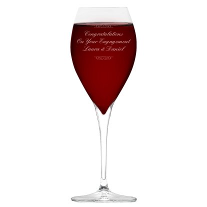Personalised Engagement Royale Wine Glass