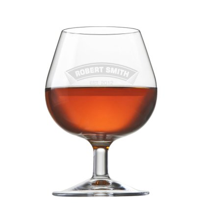Personalised Establised Cognac Glass