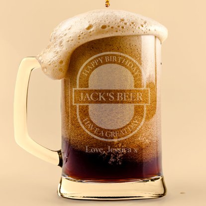 Personalised Established Beer Label Beer Tankard