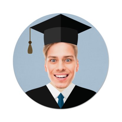 Personalised Face Upload Graduation Mouse Mat For Him