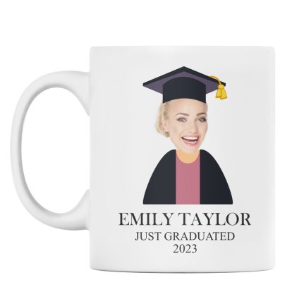 Personalised Face Upload Graduation Mug For Her