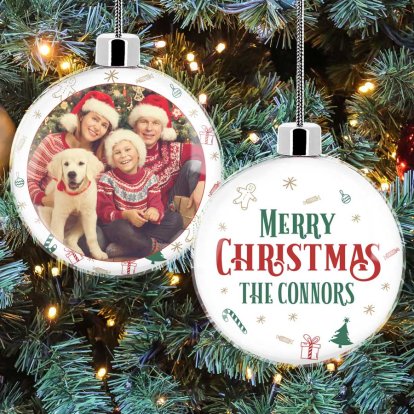 Personalised Family Photo Bauble 