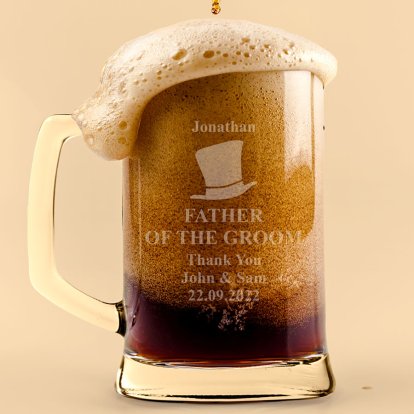 Personalised Father of the Groom Beer Tankard 