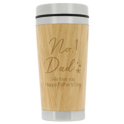 Personalised Father's Day Bamboo Travel Mug
