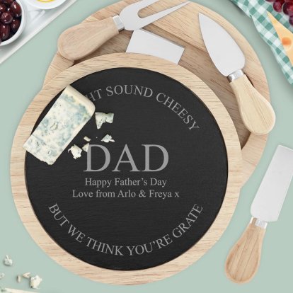 Personalised Father's Day Cheeseboard Gift Set