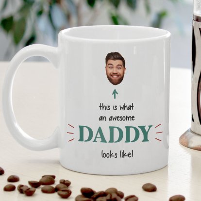 Personalised Father's Day Dad's Face Mug Photo 3