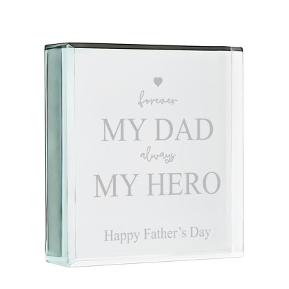 Personalised Father's Day Glass Keepsake