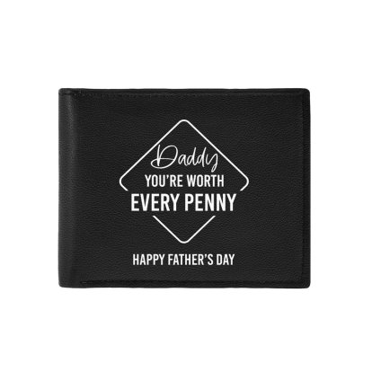 Personalised Father's Day Leather Wallet