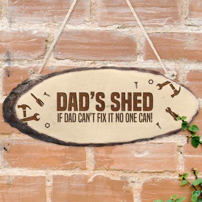 Personalised Father's Day Log Sign