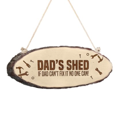 Personalised Father's Day Log Sign