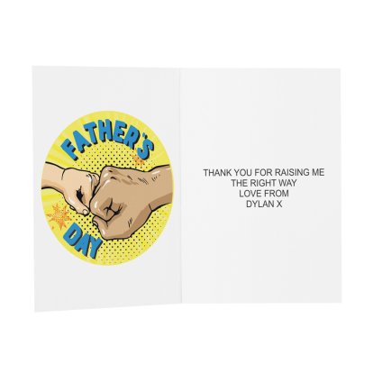 Personalised Father's Day Message Card 
