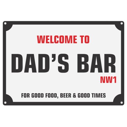 Personalised Father's Day Metal Wall Sign
