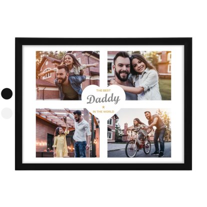 Personalised Father's Day Multi Photo Print Black 