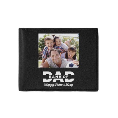 Personalised Father's Day Photo Black Wallet