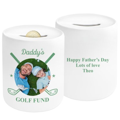 Personalised Father's Day Photo Ceramic Money Box