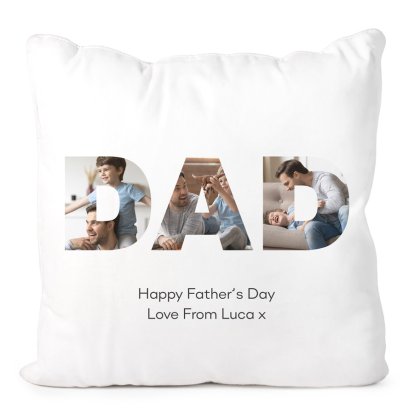 Personalised Father's Day Photo Cushion Cover