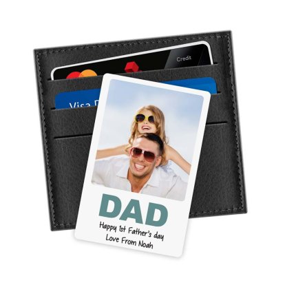 Personalised Father's Day Photo Metal Keepsake Card 