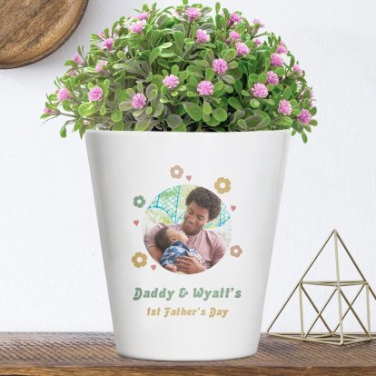 Personalised Father's Day Photo Plant Pot