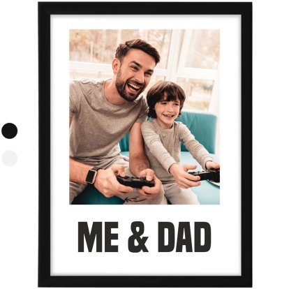 Personalised Father's Day Photo Poster Print Black 