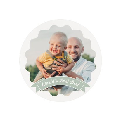 Personalised Father's Day Photo Round Coaster