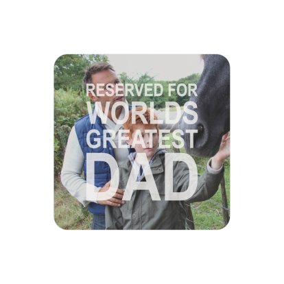 Personalised Father's Day Photo Square Coaster