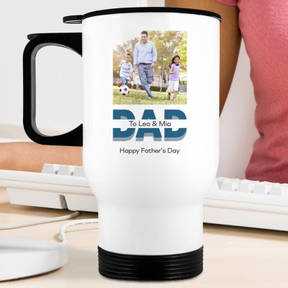 Personalised Father's Day Photo Travel Mug 