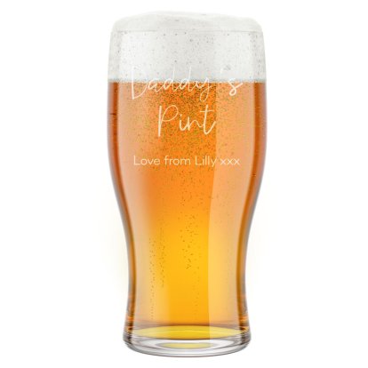 Personalised Father's Day Pint Glass