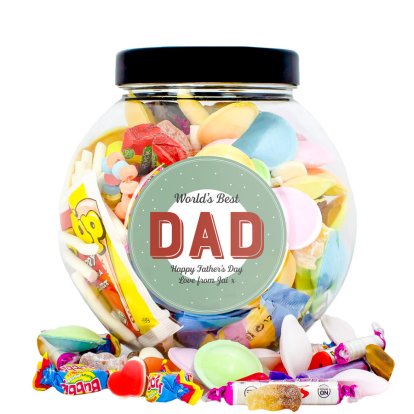 Personalised Father's Day Retro Sweet Jar