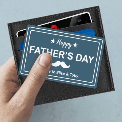 Personalised Father's Day Wallet Keepsake Card