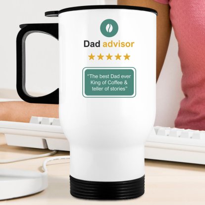 Personalised Father's Day White Travel Mug 