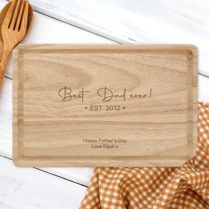 Personalised Father's Day Wooden Chopping Board 