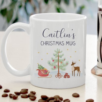 Personalised Festive Scene Christmas Mug